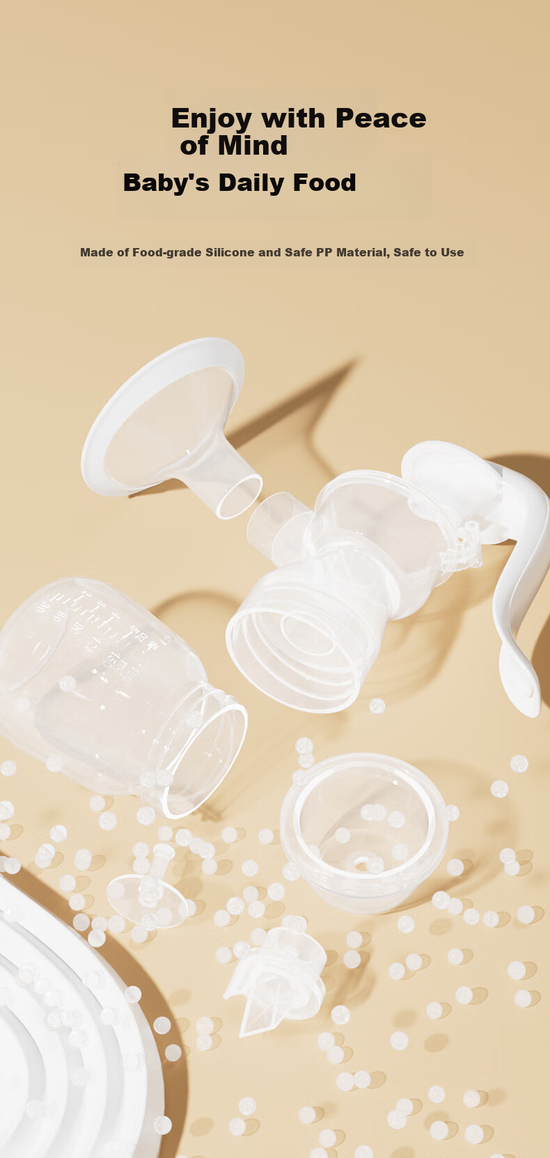 Missbaby Manual Breast Pump, Milk Extractor for Postpartum Women, Portable, High Suction Power, Manual Breast Milk Collector 7