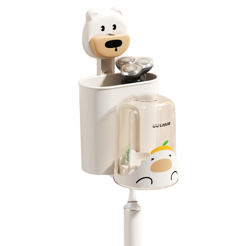 Fanyejia Suction Cup Mouthwash Cup Toothbrush Holder, Dormitory No-Drilling Toothbrush Cup, Bathroom Wall-Mounted Children's Toothbrush Holder