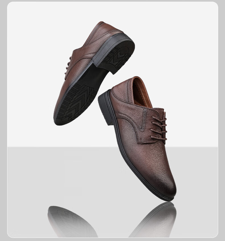 Gongyang Leather Shoes for Men, Business Casual Shoes, Formal Shoes, Genuine Leather Commuter Shoes, Wedding Shoes for Groom, Black, Size 44 12