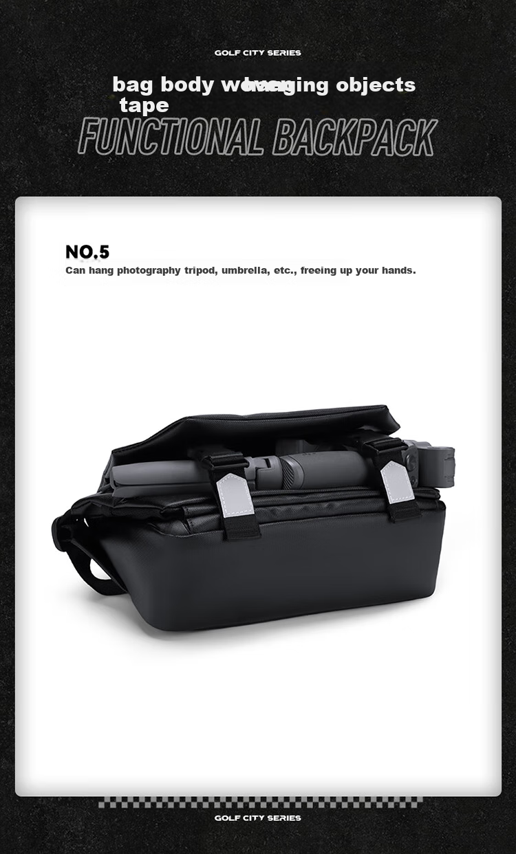 GOLF Shoulder Bag for Men, Trendy Crossbody Bag with Large Capacity, Casual IPad Phone Bag, Cycling Sports Messenger Bag for Wome 5