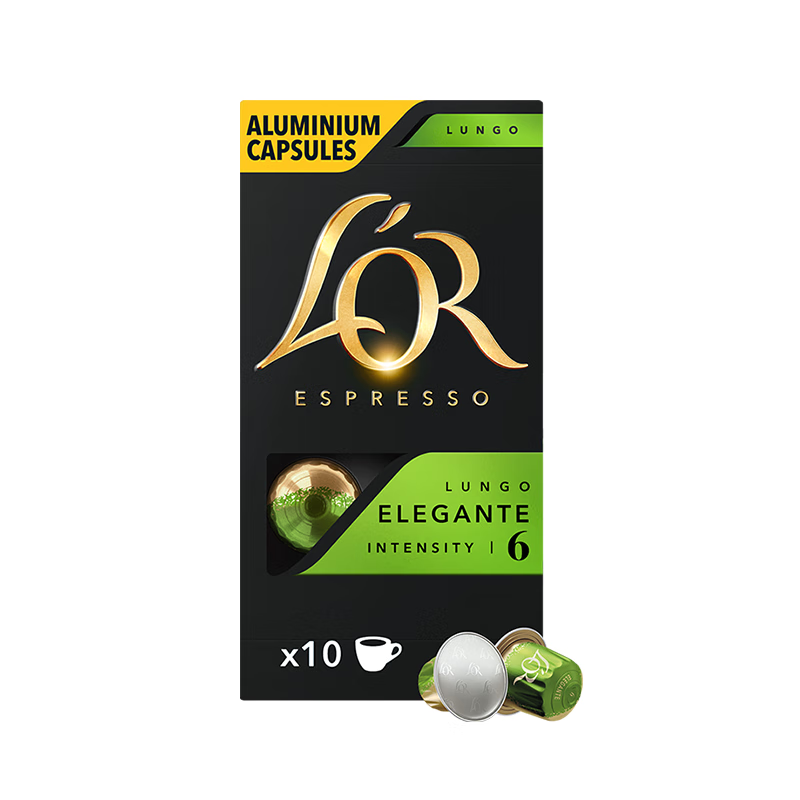 L'OR咖啡胶囊艾伦根特5.2g*10粒 原装进口 阿拉比卡 意式浓缩黑咖lor