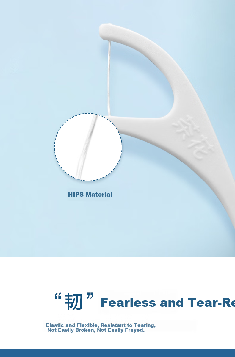 CHAHUA Dental Floss Picks, 50 Pieces Per Box, Portable, Ultra-Thin, Smooth, for Cleaning Between Teeth, Home Use, Storage Box Included 6