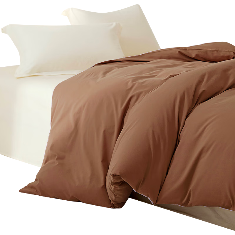 JD Original Vita Cotton Duvet Cover, 100% Pure Cotton Class A Antibacterial All-Cotton Quilt Cover Single Piece, 220x240cm, Hazelnut Brow