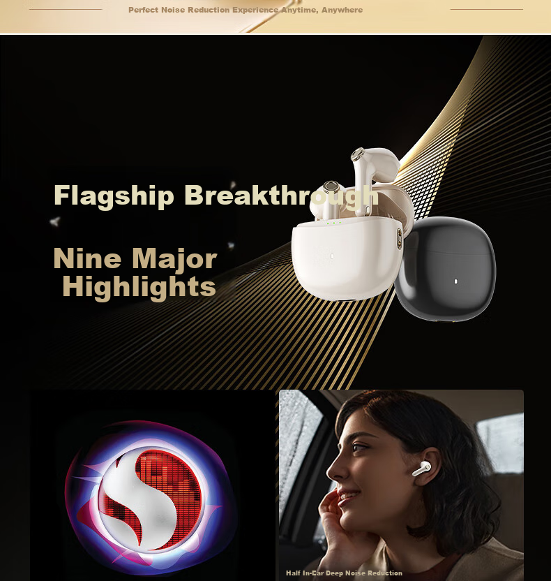 IKF Find Max6 Quiet True Wireless Bluetooth Earphones Semi-In ANC Active Noise Cancellation LDAC High-Resolution Sound Quality for Sports Fitness, Compatible with Phones And Computers, Cloud Rock White 7
