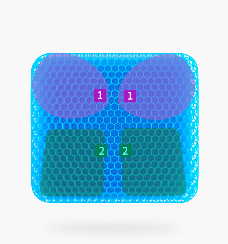 Youtengyouju YOTOK (Japan), Genuine Honeycomb Gel Seat Cushion, Summer Office Cooling Pad, Anti-Bottom Pain, Long-Sitting Butt Pad 11