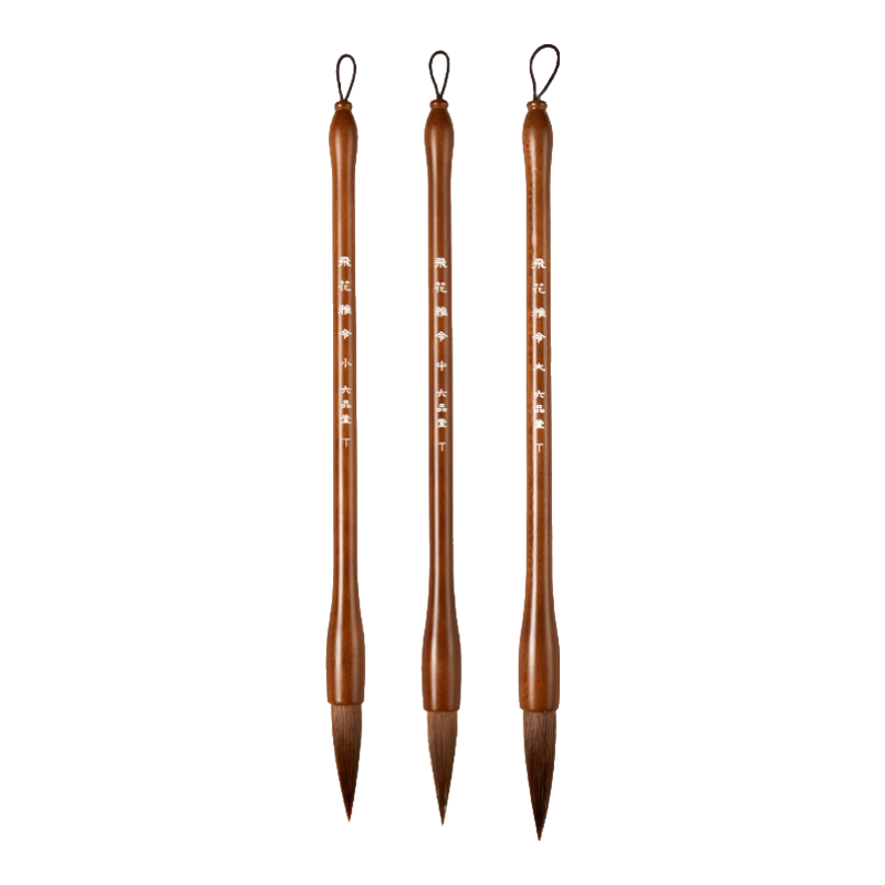Liupintang Professional-Grade Wolf Hair Calligraphy Brush Set for Large, Medium And Small Sizes, Regular Script, Adult Beginners, Chinese Painting, Calligraphy Practice, Soft Brush [Feihuyaoming 3 Pieces]