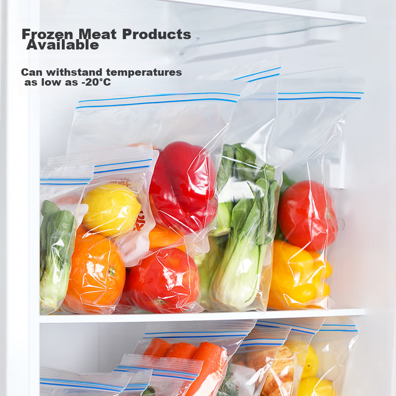 MARYYA Large And Medium Sealed Food Storage Bags, 65 Count, Food Grade Airtight Bags, Thick Kitchen Refrigerator Home Use Self-Sealing Bags