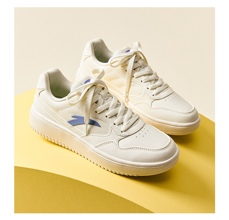 Anta Light Step V2 Women's Sneakers Summer Breathable Casual Couple Simple White Shoes Soft Sole Comfortable Thick Sole Height Increasing Shoes 17