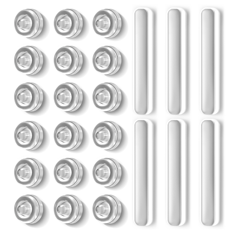 Cuttlefish Anti-Collision Silicone Bumper Strips PU Door Handle Cabinet Door Protective Pads Noise-Reducing Granules Set 50 Pieces + 10 Strips