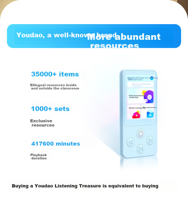 Youdao E6Pro 128GB [New Curriculum Standard Specialized APP] English Learning Device, Listening And Speaking Aid, Portable Ear Training Player, Repeater Companion, Study Machine, Learning Machine 7