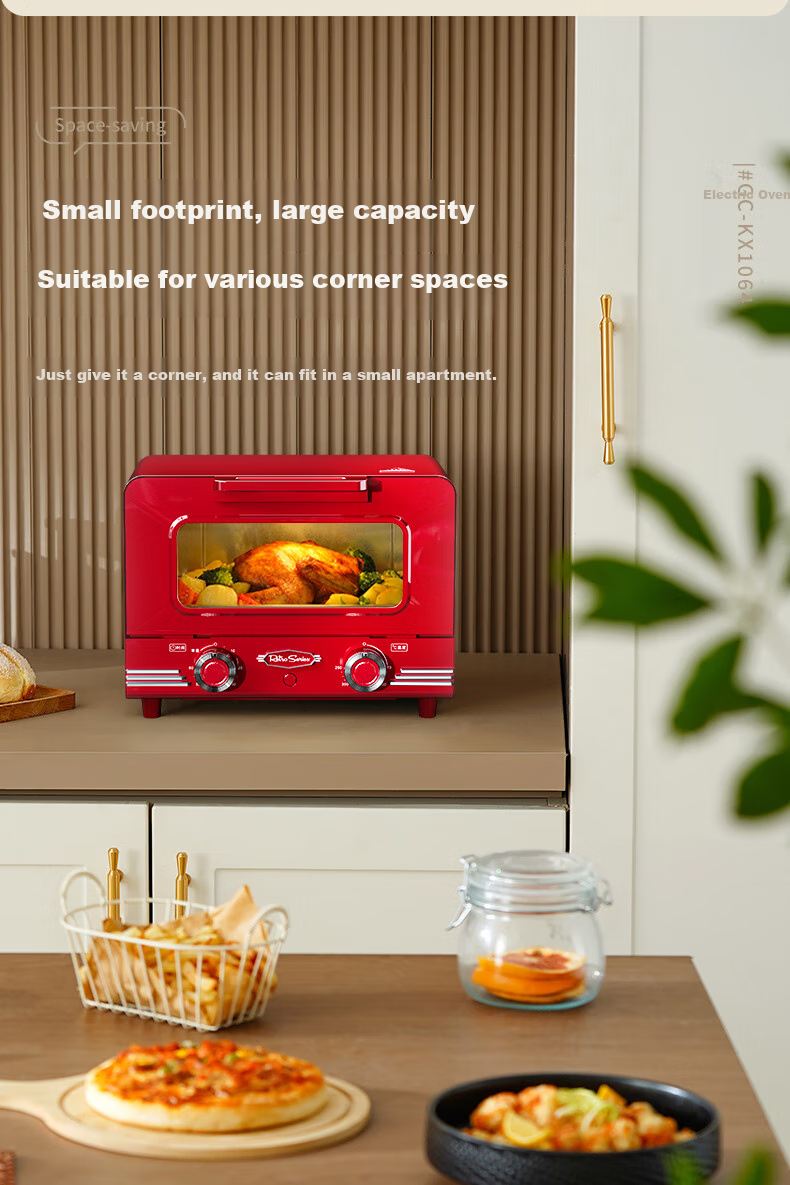 Nuosideqi Home Oven, 10L Capacity, Visible Window, No Need to Flip Food, Independent Temperature Control for Top And Bottom, Smart Fully Automatic Ove 10