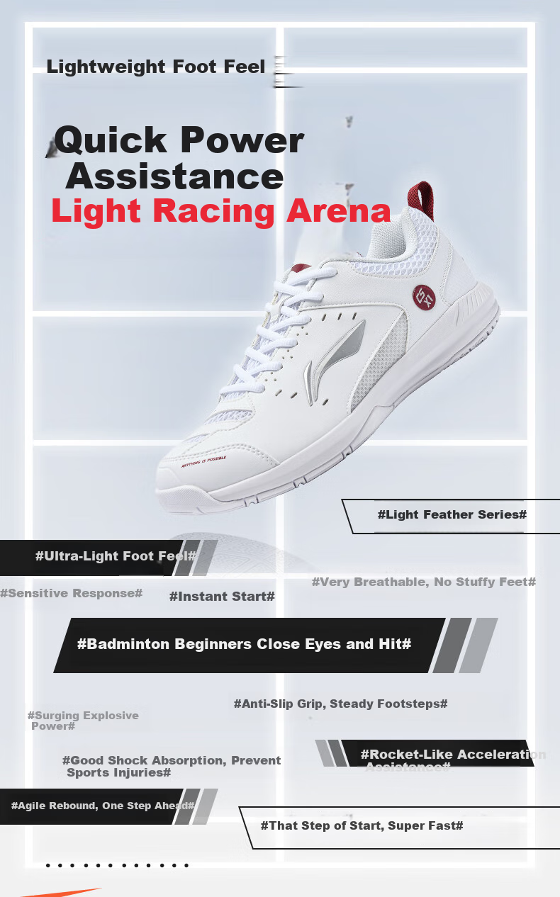 Li-Ning Badminton Shoes Rocket Shoes 2.0 Parent-Child Couple Edition Professional Competition Training Sports Shoes Shock-Absorbing Comfortable Wear-Resistant 1