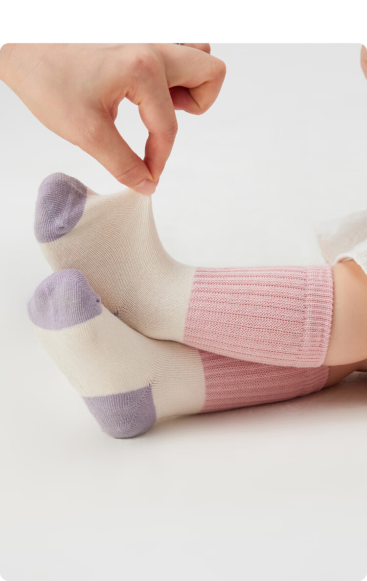 BALABALA Baby Mid-Calf Cotton Socks, Spring Season, for Boys And Girls, Newborn Infant Socks, Non-Binding, Three-Pair Pack, 209925172205 10
