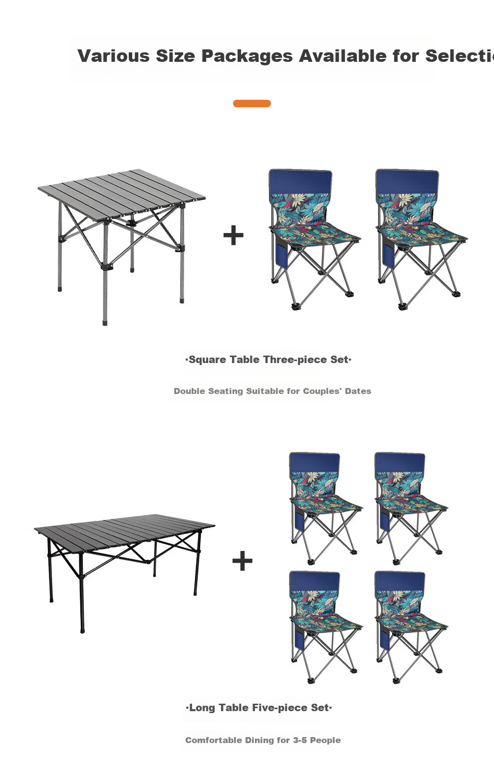 Jiuqiangu Outdoor Folding Table, Portable Picnic Table, Egg Roll Table, Carbon Steel Camping Black Square Table And Chairs, Camping Equipment 2792 4