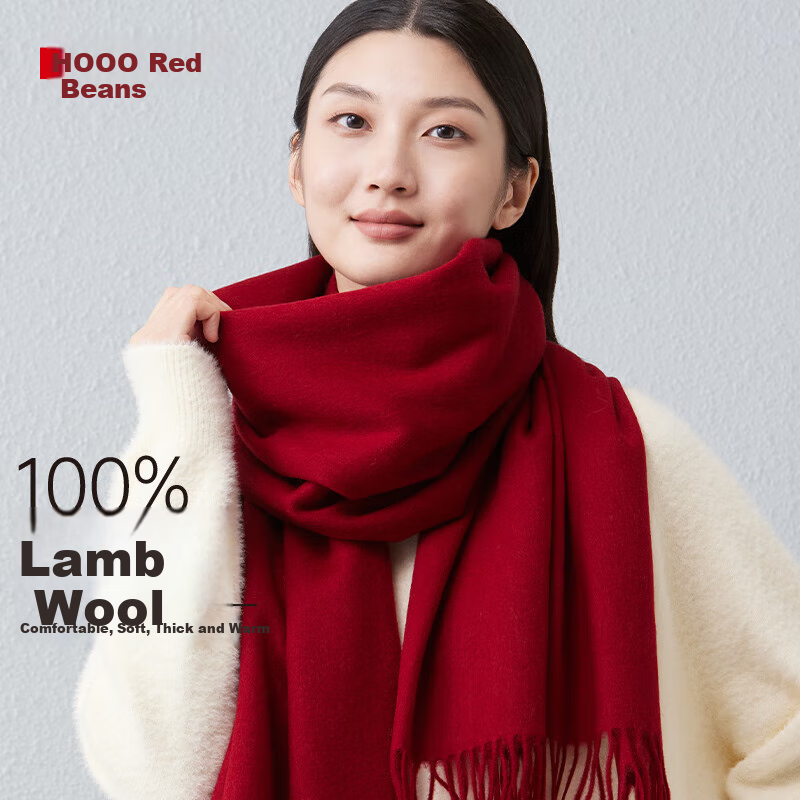 Hodo 100% Pure Wool Shawl for Women, Autumn And Winter Warm Scarf Cloak, Birthday Gift for Mom, Gift Box Packaging