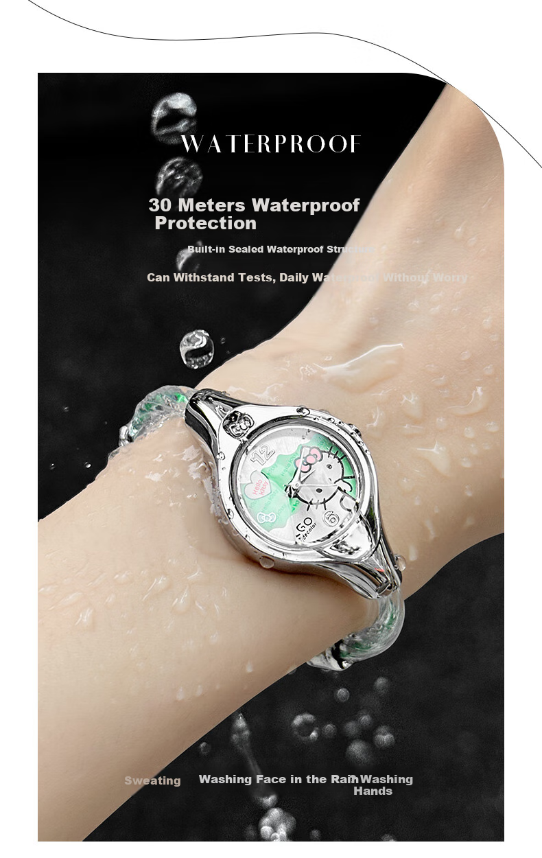 Hello Kitty Sanrio Watch, Small Dial for Female Students, Bracelet Wristwatch for Middle And High School Girls, Stylish Birthday Gift for Wome 5