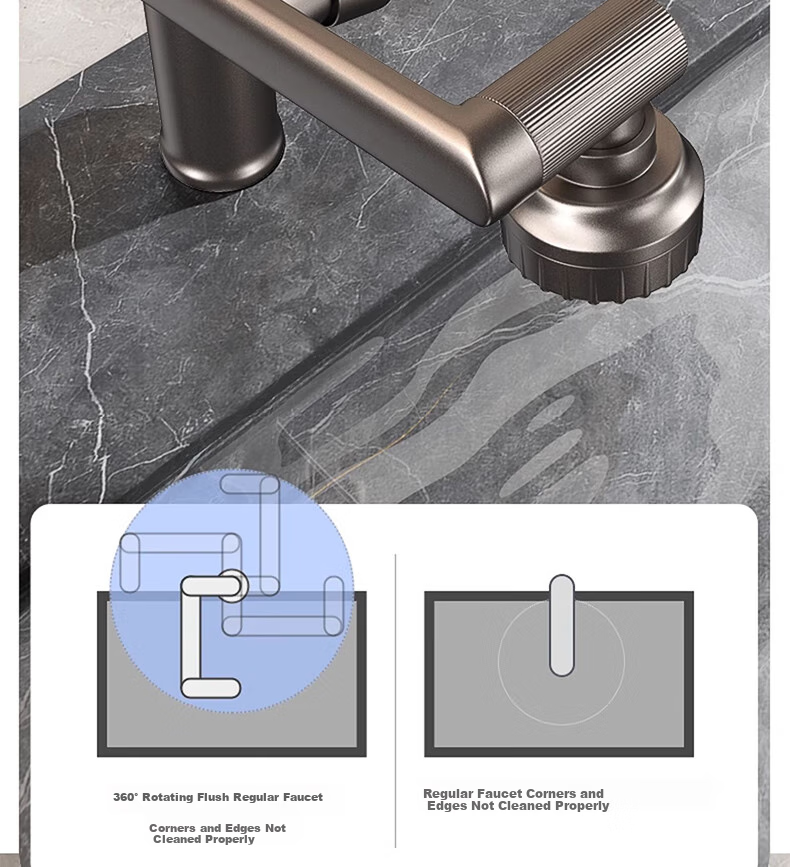 Zunchi Basin Faucet, Hot And Cold, 360-Degree Rotating Mechanical Arm, Lucky Cat, Washbasin, Sink, Bathroom Faucet 11