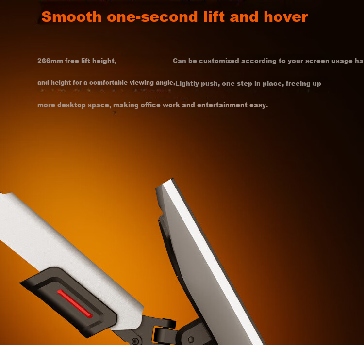 HKC Monitor Arm Mechanical Spring Bracket Display Stand Computer Mount Desk Clamp Screen Riser 10KG Load Capacity Compatible with 22-32 Inch Warm Bronze KR71 13