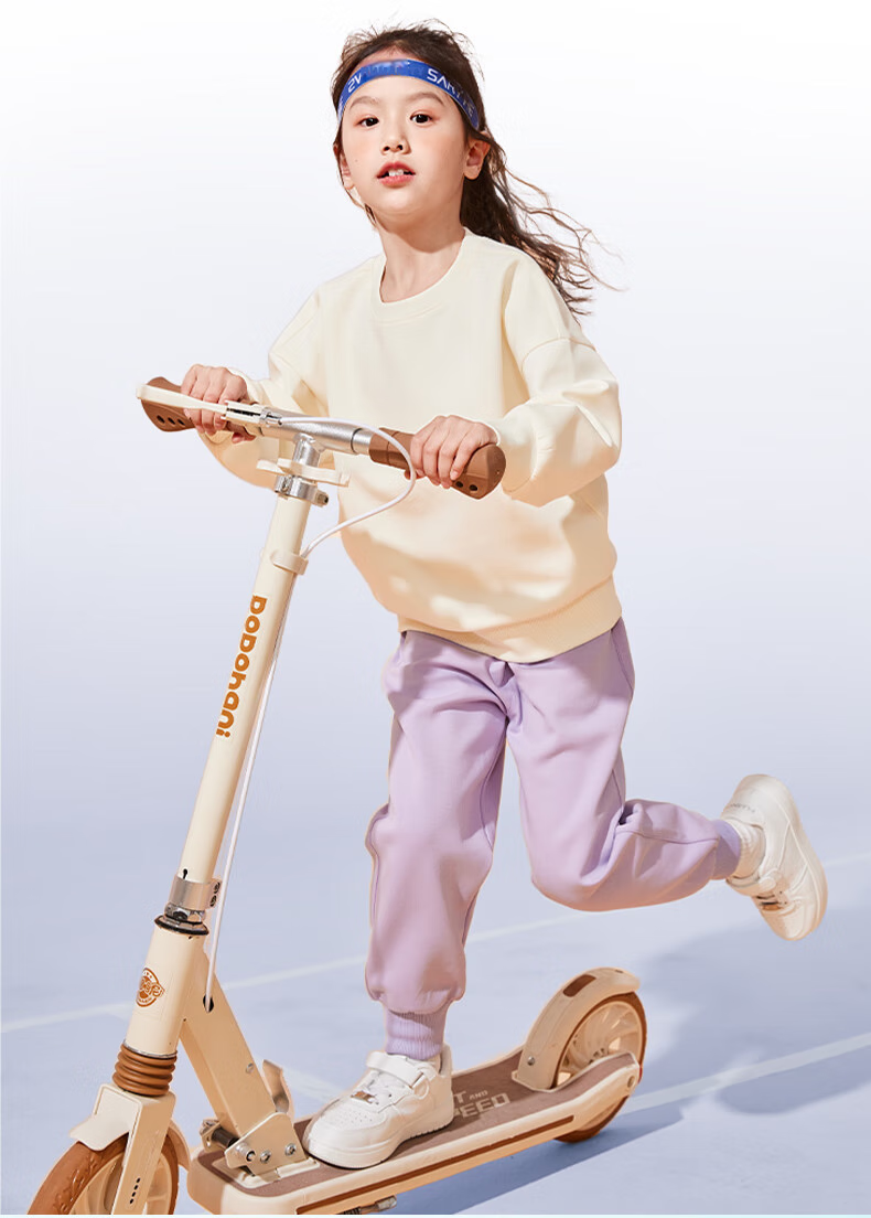 Baleno Girls' Spring And Autumn Outfit 2024, Fashionable Round Neck Sweatshirt for Little Girls, Children's Autumn Sweatpants Two-Piece Set 14