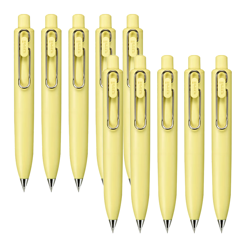 Uni-Mitsubishi Uni-Ball One Series, Medium Core Third Generation Fat Series Gel Pen 0.5mm Signing Pen Banana, UMN-SP 10 Pieces