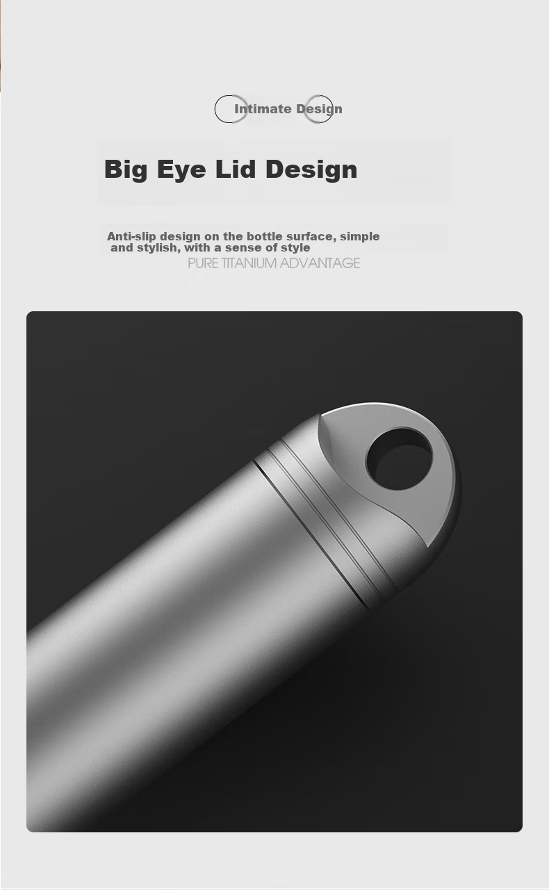 YORA Small Double-Layer Pure Titanium Pill Box, Portable Mini Pill Case, Titanium Alloy Light-Blocking Sealed Medicine Bottle, Nitroglycerin Keychai 5