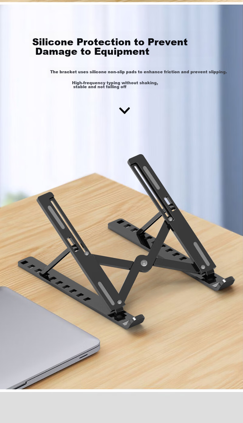 JPLAYER Laptop Stand, Computer Cooling Stand, Foldable Height-Increasing Stand, Portable Adjustable Vertical Laptop Gaming Stand, Suitable for Apple, Lenovo Legion, Huawei, Universal White 10