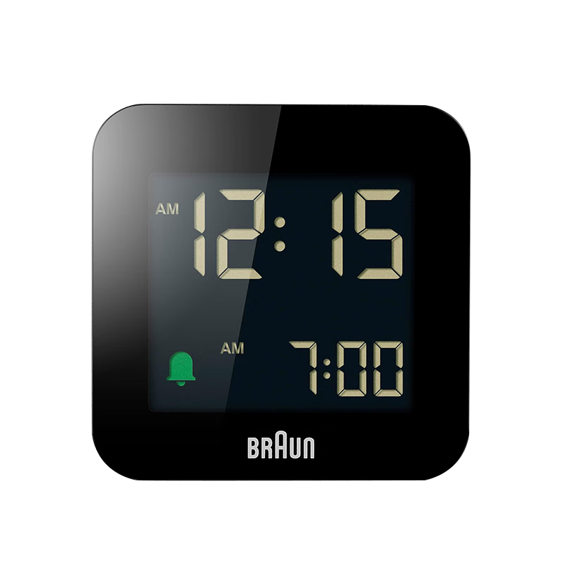 BRAUN German Brand Imported Mini Alarm Clock, 2026 New Model, Compact And Simple Design, Loud Volume, Wake-Up Aid, Electronic Clock with Night Light, Bedroom Bedside Clock, Gift for Friends, Back-To Seaso