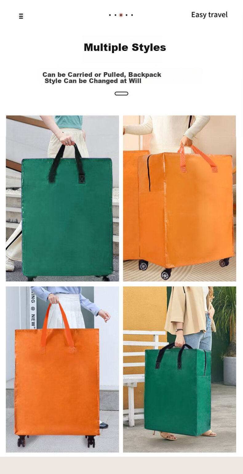 Pangdaidai Large Capacity Moving Storage Bag Quilt PE Luggage Bag 50*30*60cm Thickened Scratch-Resistant Rainy Day Moving 10