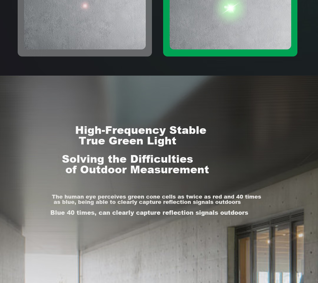 Deli Green Light Rangefinder, Outdoor Handheld Infrared High-Precision Electronic Laser Ruler, Outdoor Room Measuring Device, 50m 9