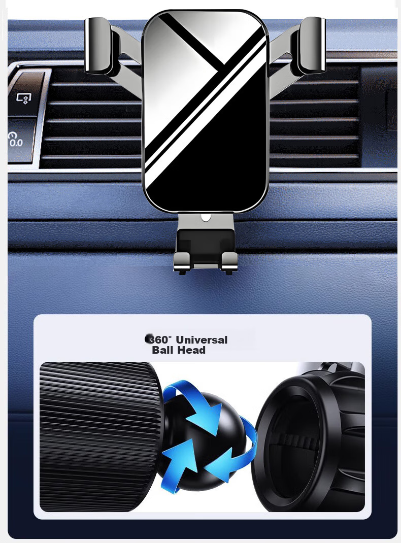 Lvyeke Car Phone Holder, Car Navigation Mount Air Vent Holder, Car Accessories Interior Decoration Small Item 8