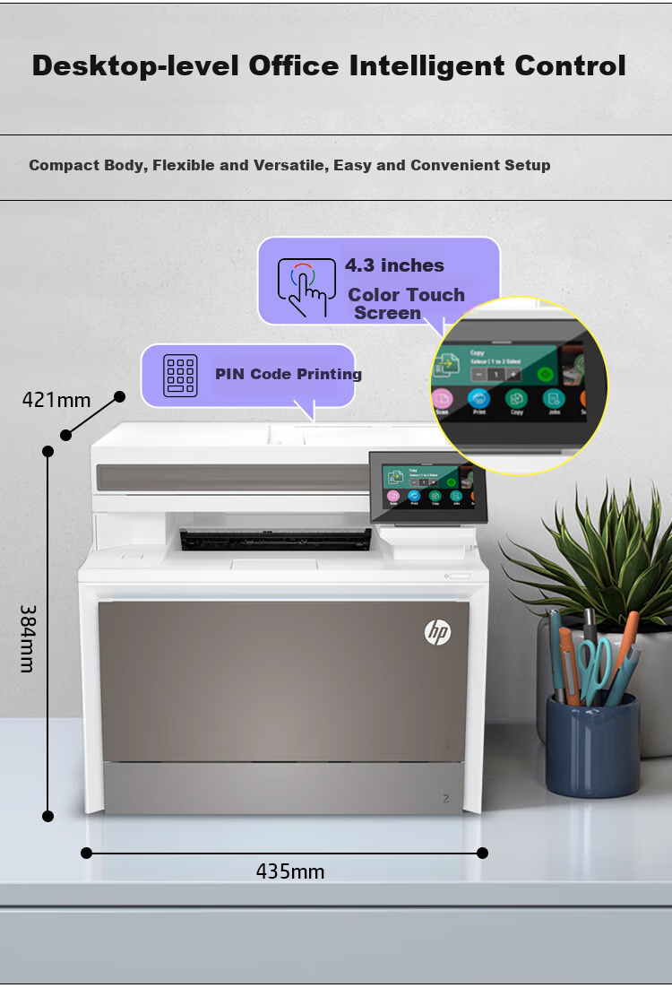 HP 4303dw Color Laser Printer, Home Wireless All-In Machine, Efficient Office Printing with Wireless Duplex Printing, Copying And Scanning 10
