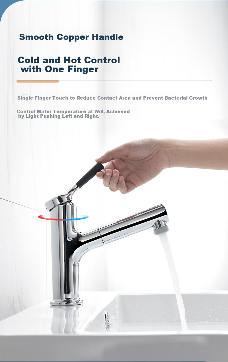 ARROW Cold And Hot Basin Faucet, Multifunctional Pull-Out Face Basin, Bathroom 41302MW [Renovation Subsidy 15%] 4