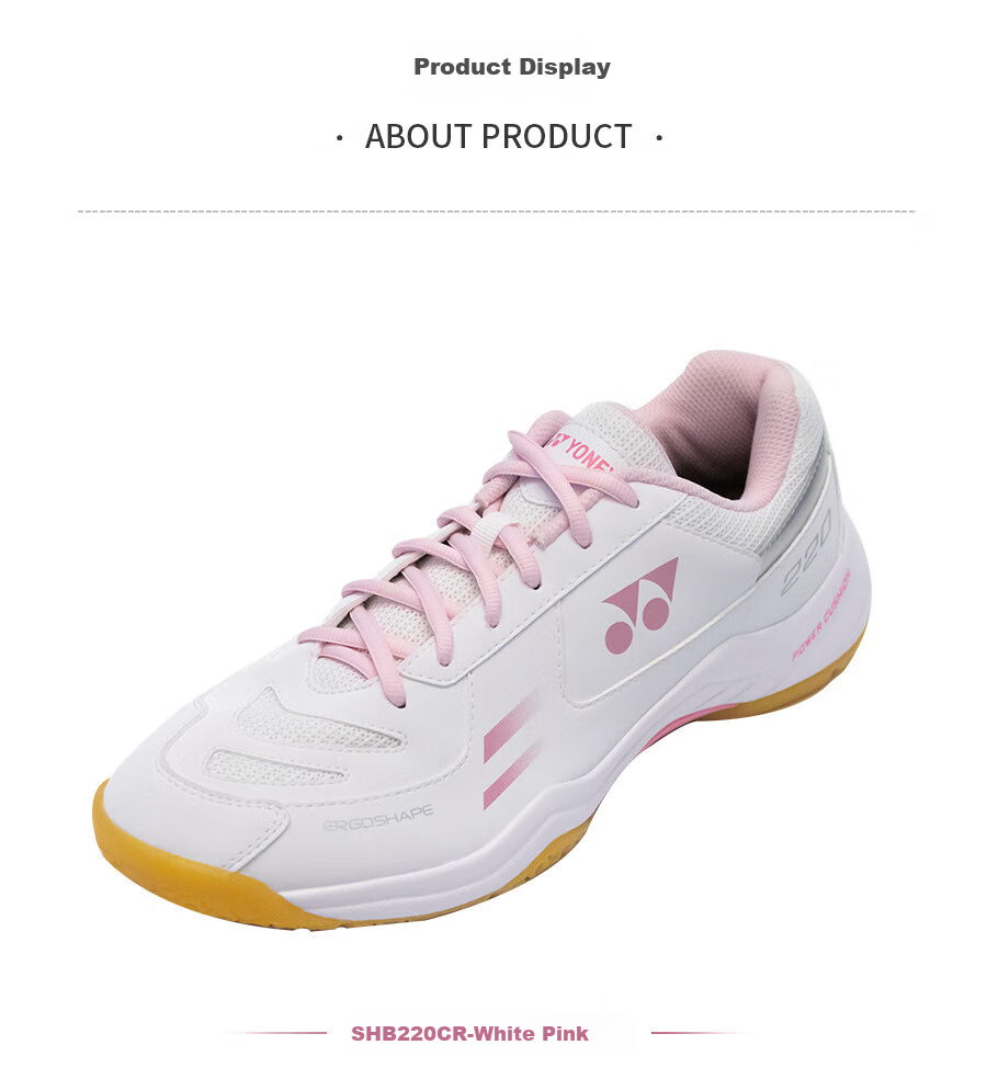 YONEX Badminton Shoes for Men And Women, Ultra-Light Breathable Shock-Absorbing Sports Shoes SHB220CR Beige Size 36 11