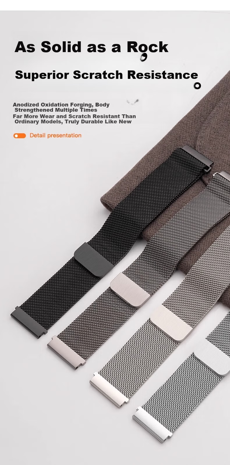 Baking Suitable for Huawei Watch Straps GT7/GT6/GT5/Pro/GT4 Milanese Metal Watch6/5/4/3/buds2, Unisex Original Box Packaging 7