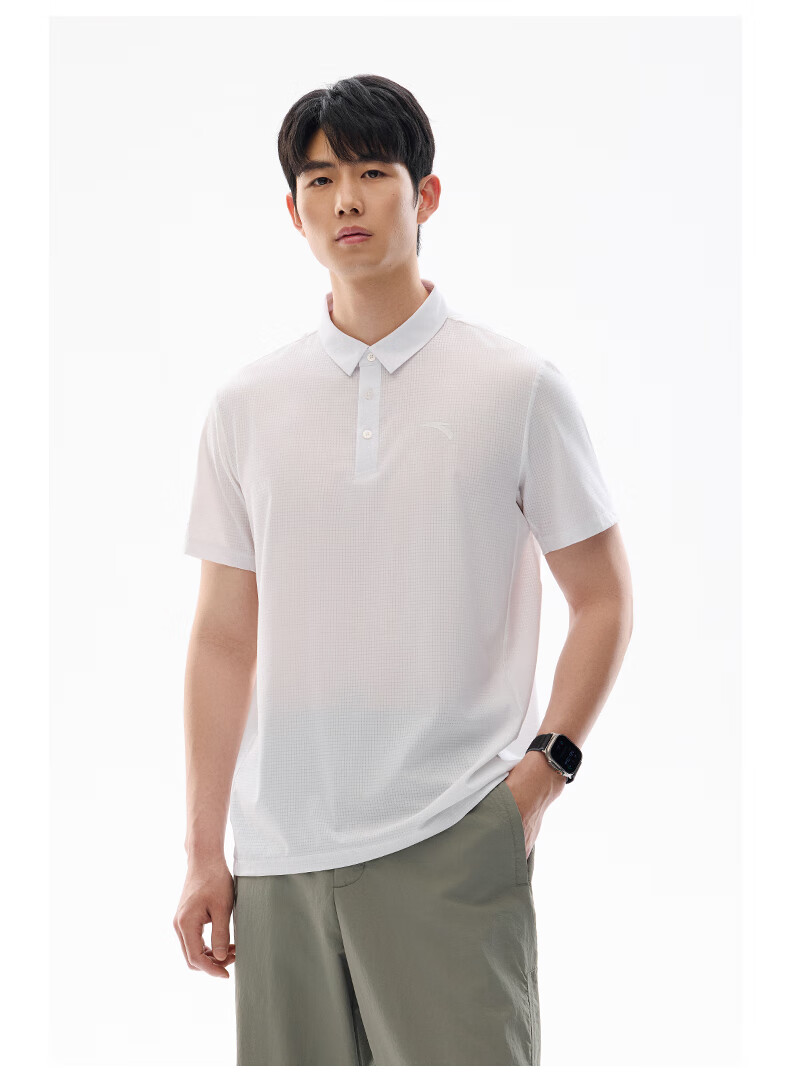 Anta Xingdong Polo | Lightweight Business Quick-Dry Collared Short Sleeve Men's Summer Commuter Breathable T-Shirt Crisp Top 5