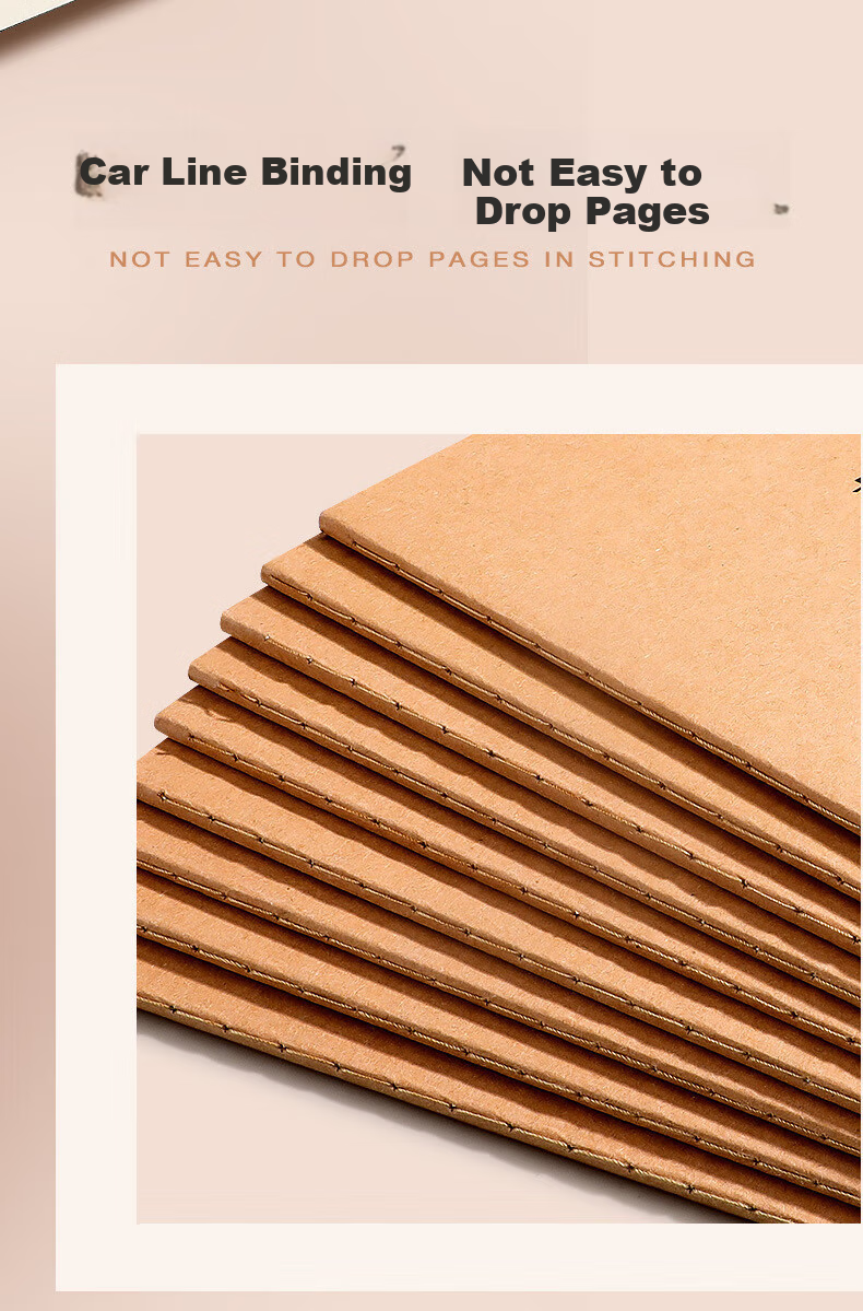 BOJIAO Elementary School Student Exercise Notebook, 16K Homework Book, Composition Notebook, Subject Note Pad, Middle School Practice Book, Kraft Paper Large-Sized Thread-Bound Notebook, Mathematics Book (Pack of 5) 13