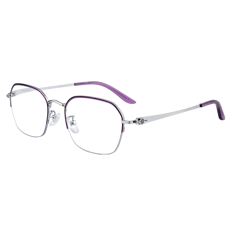 Dr. Ouna Reading Glasses, High-Definition Anti-Blue Light, Premium Presbyopic Glasses for Men And Women, 300 Degrees, Purple Silver