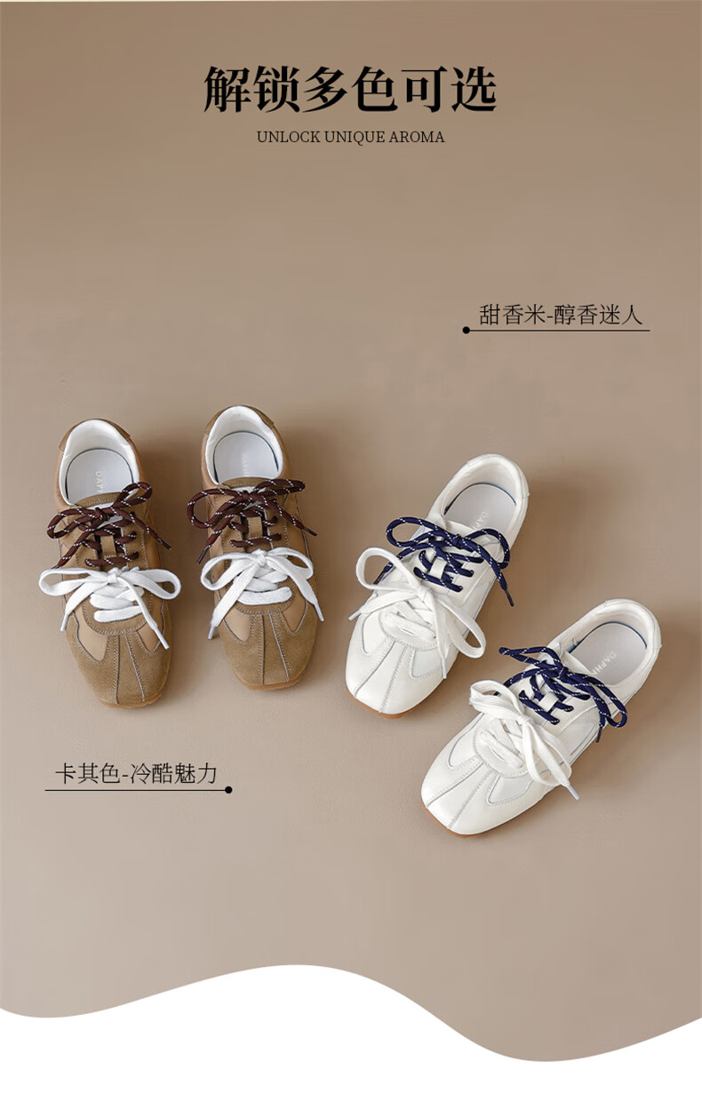DAPHNE Women's Ballet Flats, 2026 New Spring Casual Shoes, Versatile Single Shoes, Thin-Soled Sneakers, White Shoes for Wome 1