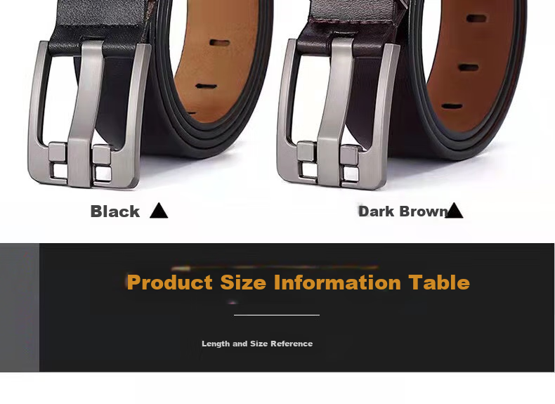 Dibinze Men's Belt, Extended 150cm, Large Size, for Chubby Men, Genuine Leather, Pin Buckle, Extra Long Belt, Gift for Boyfriend 4
