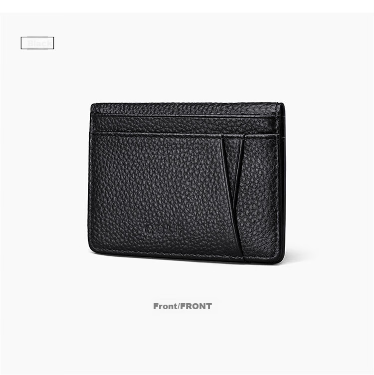 GOLF Card Holder, Men's Top-Grain Leather Driving License Holder, Multi-Card Slots for Women, Bank ID Card Holder, Ultra-Thin Card Sleeve 9