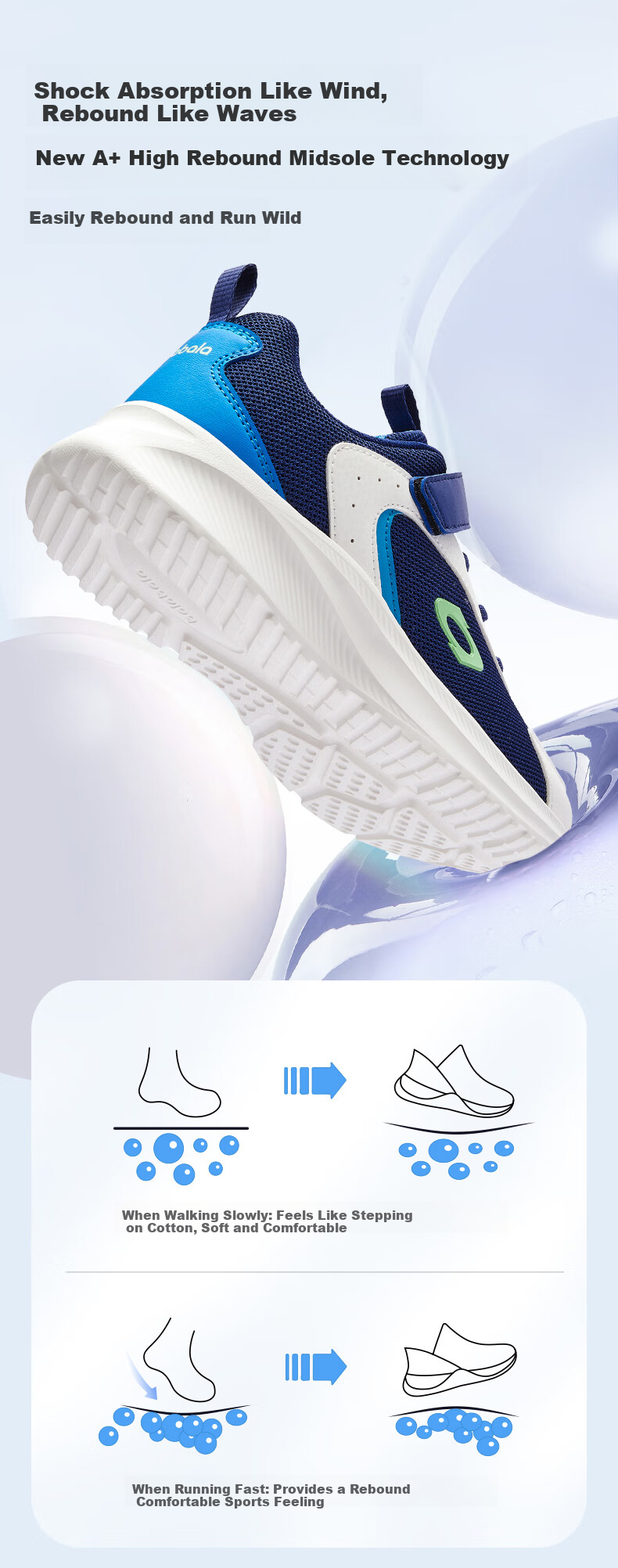 BALABALA Children's Shoes, Kids' Sneakers for Boys And Girls, Running Shoes, Breathable Mesh Shoes, Spring And Autumn Footwear, Airy 3