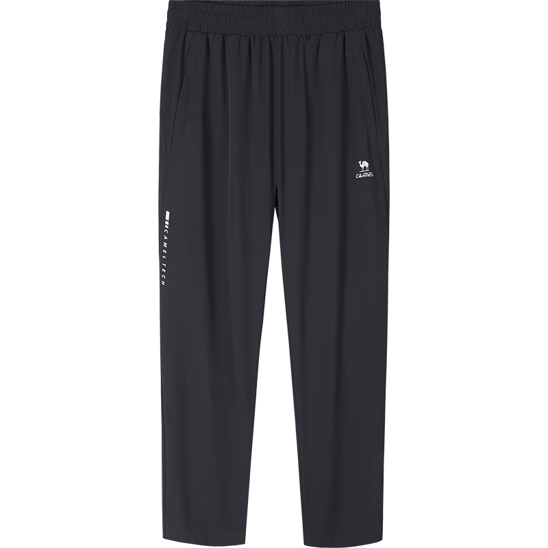 CAMEL Quick-Dry Casual Pants for Men, Spring And Summer New Style Loose Straight-Leg Woven Trousers for Dad, Running Sports Pants