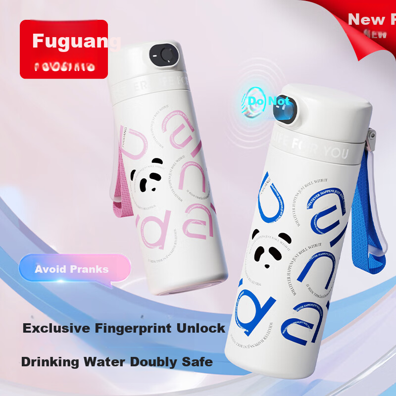 Умная термокружка Fuguang с отпечатком пальца, 480 мл, для студентов, подарок