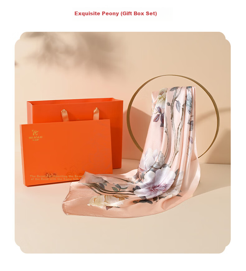 Hangsilu Silk Scarf for Women, Chinese Style Mulberry Silk Shawl Wrap, Elegant Practical Birthday Gift for Wife Or Mother 14