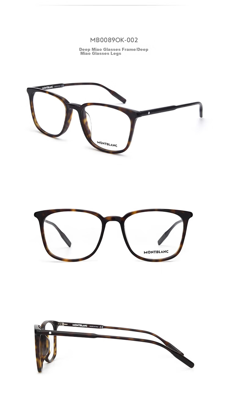 MONTBLANC Optical Glasses for Men And Women, Elegant Face-Slimming Effect, Black Square Frame, Professional Prescription Glasses, Gift MB0089OK-001 6
