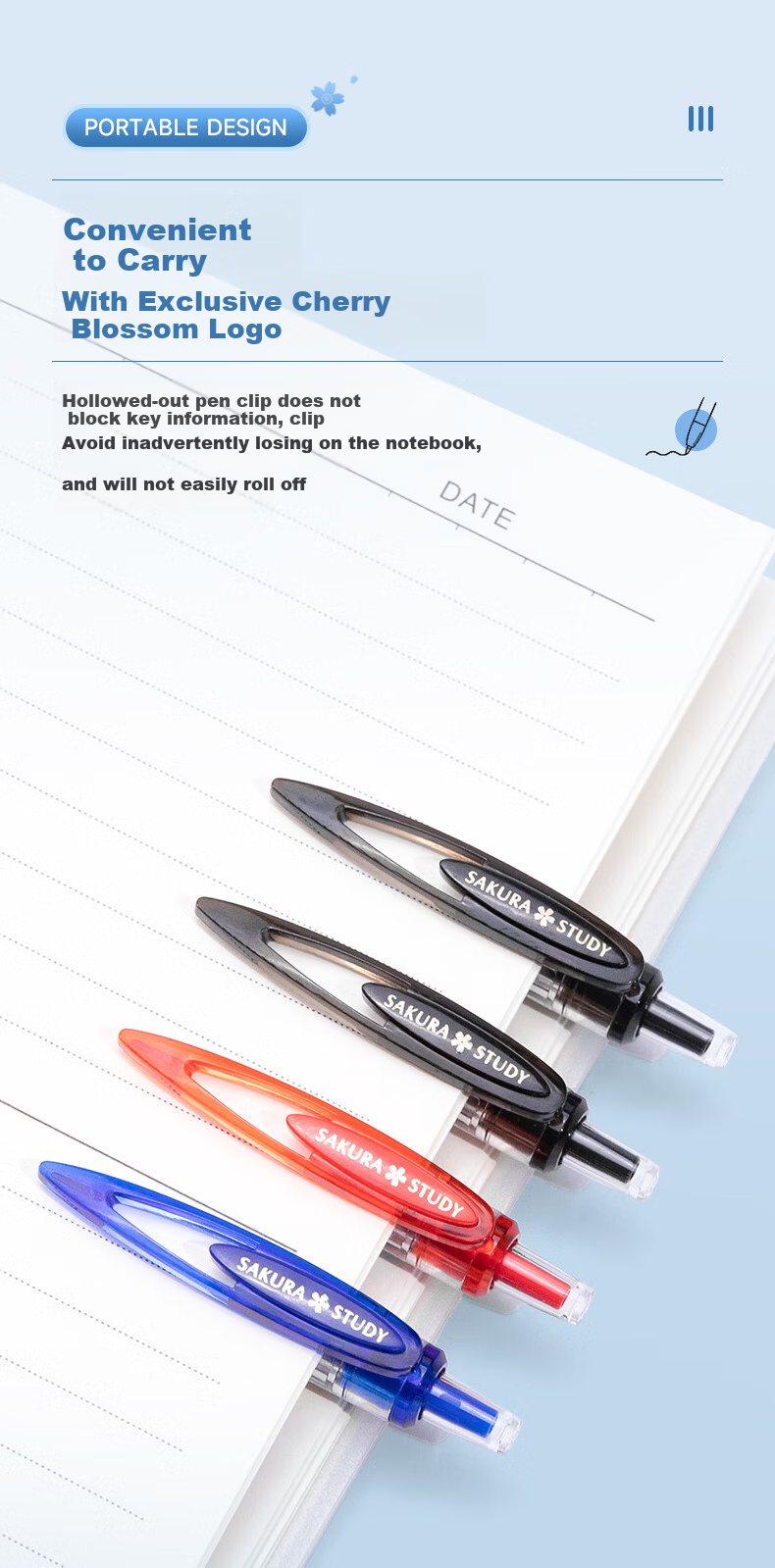 CHENQI STATIONERY Scholar's Smooth Writing Pen for Exam Practice, 0.5mm Quick-Drying Retractable Gel Pen, Black Stylish ST Tip, for Students' Homework And Exams, Signature Pen, Water-Based Ink, JG-79/black 8