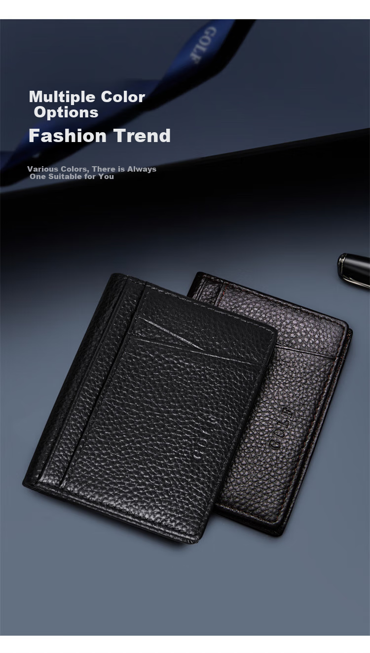 GOLF Card Holder, Men's Top-Grain Leather Driving License Holder, Multi-Card Slots for Women, Bank ID Card Holder, Ultra-Thin Card Sleeve 2
