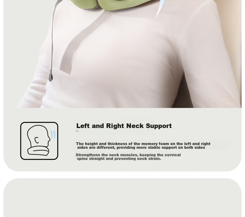 Etravel U-Shaped Pillow, Nap Pillow, Neck Support Pillow, Airplane And High-Speed Rail Travel Pillow, Portable Cushion, Essential for Business Trips, Gray 23