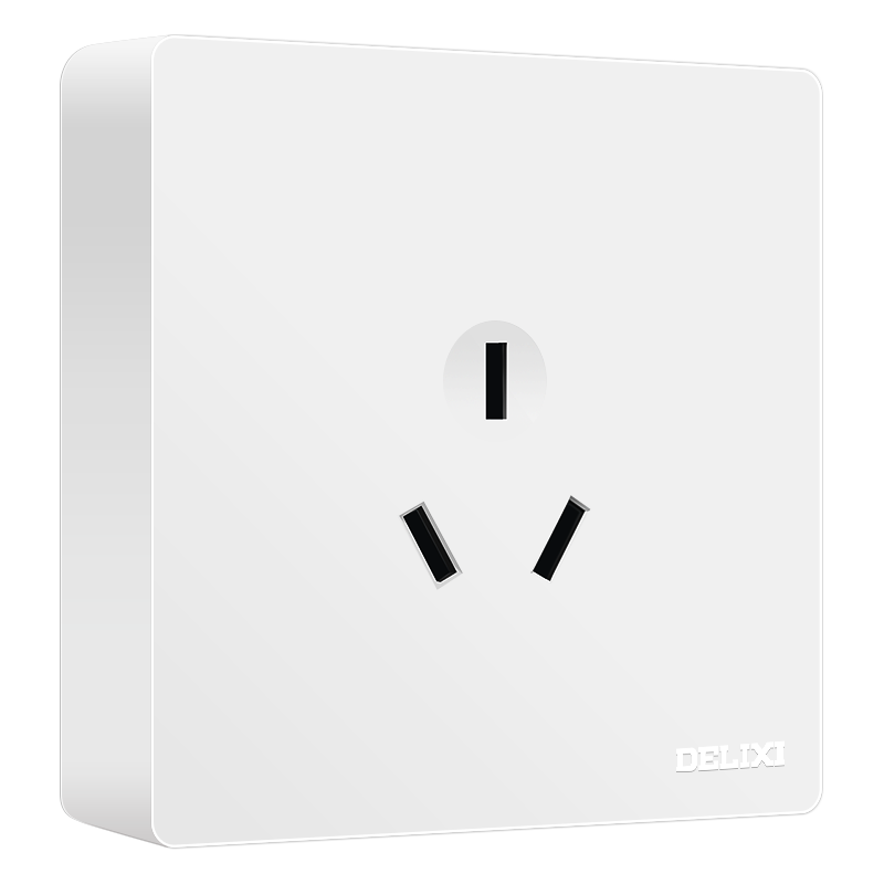 DELIXI Surface-Mounted Switch Socket Panel, 158 Series, 16A Three-Hole Air Conditioner Socket