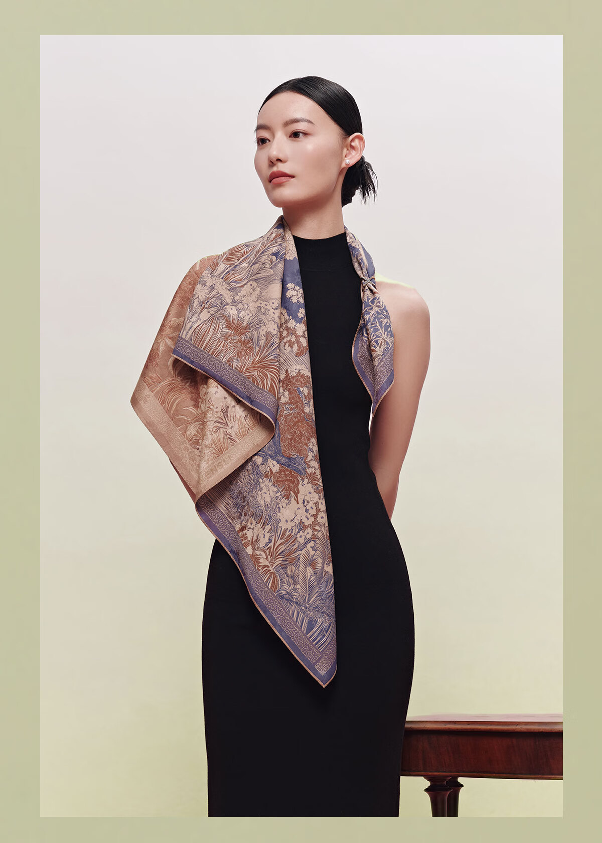 Wanshili Silk Scarf Mulberry Silk Genuine Silk Women's New Square Scarf New Year Gift for Mom Birthday Gift Linnan Ci 9